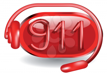 911 emergency. abstract icon isolated on white