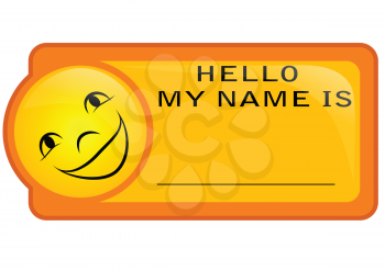 name tag isoolated on a white background