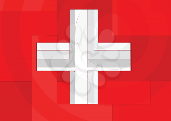 switzerland flag. abstract switzerland flag in different flat color