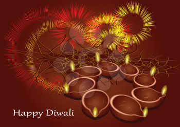 diwali. abstract festive background with multicolor light