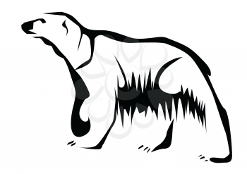 polar bear. abstract animal isolated on a white background
