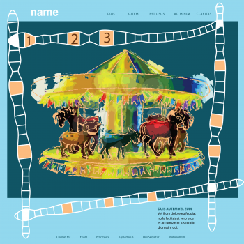 template for childrens site with carousel