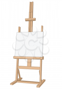 easel paint isolatd on a white background