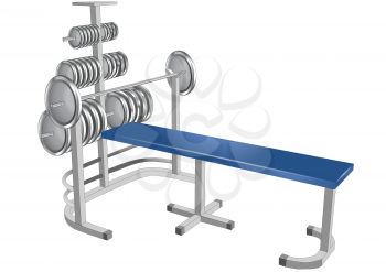 gym toolsisolated on a white background