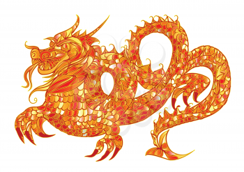 chinese dragon isolated on a white background
