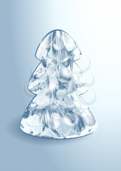 christmas tree made from ice. 10 EPS