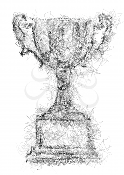 trophy abstract illustration isolted on white background