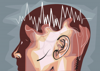 brain waves eeg.  waveforms produced by brain activity