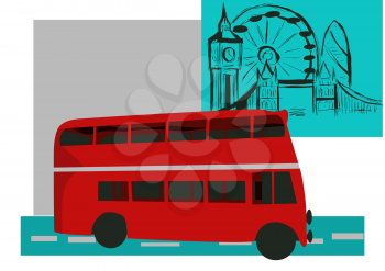 london bus isolated on a whote backround