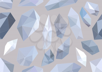 stone crystal gems seamless vector background