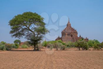 Big Buddhist Temple in Bagan, Myanmar, Southeast Asia