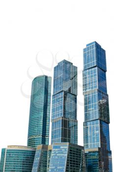 Business buildings isolated on white background, Moscow, Russia, Europe