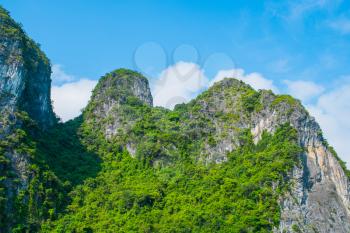 Rocky Mountains in Halong bay, Vietnam, Southeast Asia