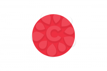 Japanese flag in correct proportions and colors