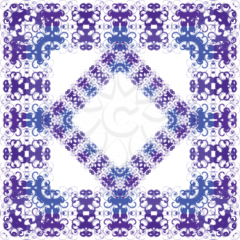 Floral purple seamless pattern on white background