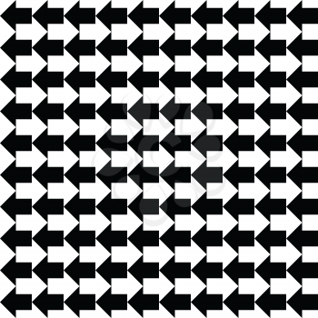 Arrows seamless geometric pattern in black and white colors