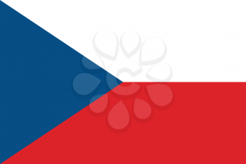 Flag of Czech Republic in correct proportions and colors