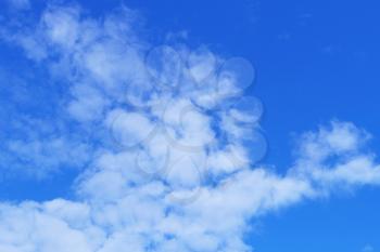 Beautiful white clouds on blue sky background