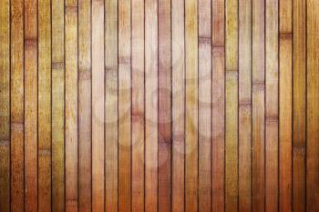 Wooden dirty background of varicolored bamboo boards