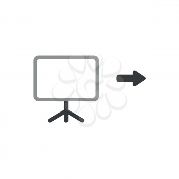 Flat design vector illustration of blank presentation chart symbol icon.