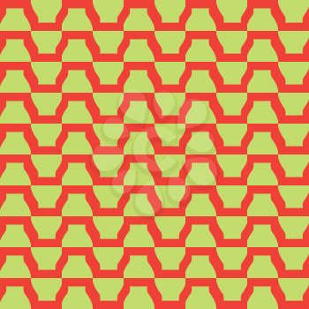 Vector seamless pattern texture background with geometric shapes, colored in red and yellow colors.