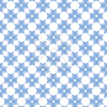 Seamless pattern texture vector background with geometric shapes, colored in blue and white colors.