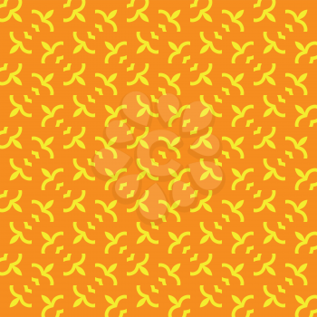 Vector seamless pattern texture background with geometric shapes, colored in orange and yellow colors.