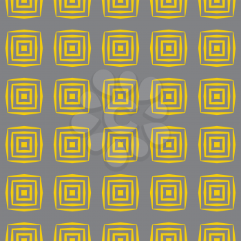 Vector seamless pattern texture background with geometric shapes, colored in grey and yellow colors.