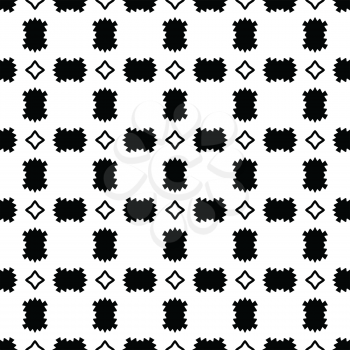 Vector seamless pattern texture background with geometric shapes, colored in black and white colors.