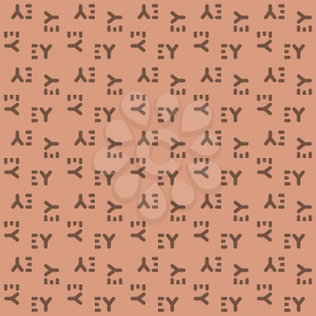 Vector seamless pattern texture background with geometric shapes, colored in brown colors.