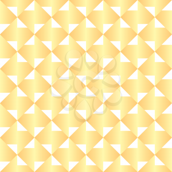 Vector seamless pattern texture background with geometric shapes, gradient colored in yellow and white colors.
