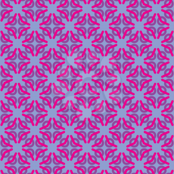 Vector seamless pattern texture background with geometric shapes, colored in blue, violet and red colors.