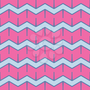 Vector seamless pattern texture background with geometric shapes, colored in blue and pink colors.