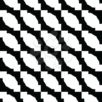 Vector seamless pattern texture background with geometric shapes, colored in black and white colors.