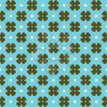 Vector seamless pattern texture background with geometric shapes, colored in blue, green and white colors.