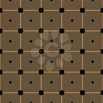 Vector seamless pattern texture background with geometric shapes, colored in brown and black colors.