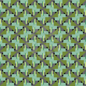 Vector seamless pattern texture background with geometric shapes, colored in green, black and grey colors.
