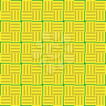 Vector seamless pattern texture background with geometric shapes, colored in green, yellow and gold colors.