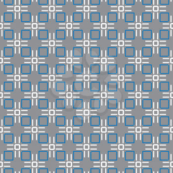 Vector seamless pattern texture background with geometric shapes, colored in grey, blue and white colors.