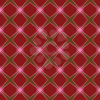 Vector seamless pattern texture background with geometric shapes, colored in red, pink and brown colors.