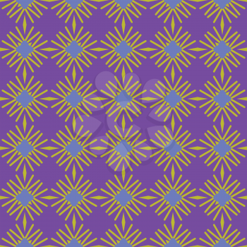 Vector seamless pattern texture background with geometric shapes, colored in purple, green and blue colors.