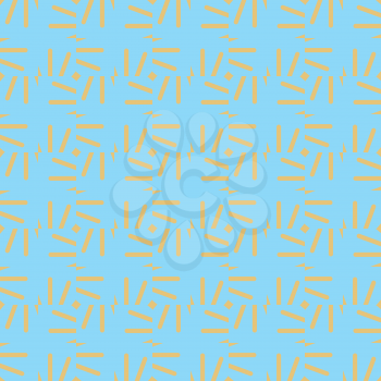 Vector seamless pattern texture background with geometric shapes, colored in blue and orange colors.