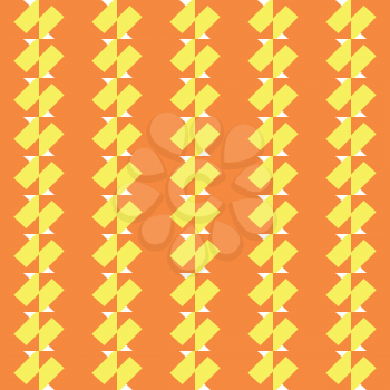 Vector seamless pattern texture background with geometric shapes, colored in orange, yellow and white colors.