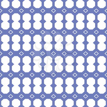 Vector seamless pattern texture background with geometric shapes, colored in blue and white colors.