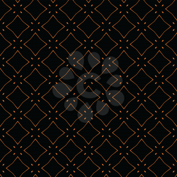 Vector seamless pattern texture background with geometric shapes, colored in black and orange colors.