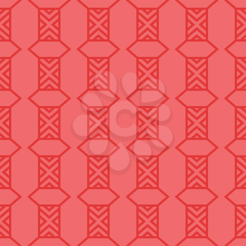 Vector seamless pattern texture background with geometric shapes, colored in red colors.
