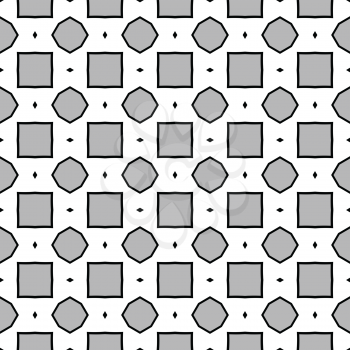 Vector seamless pattern texture background with geometric shapes, colored in black, grey and white colors.