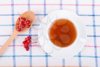 Tea with viburnum berries.