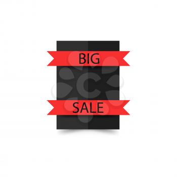 Big sale advertising poster on a white background. Vector illustration .