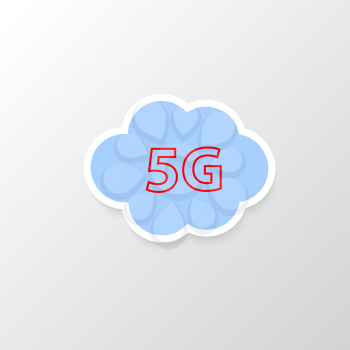 5G cloud wireless Internet connection. Vector illustration .